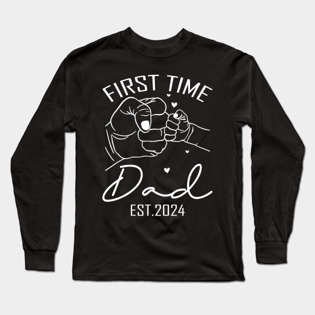 First Time Dad Est 2024 Fathers Day Long Sleeve T-Shirt by eyelashget